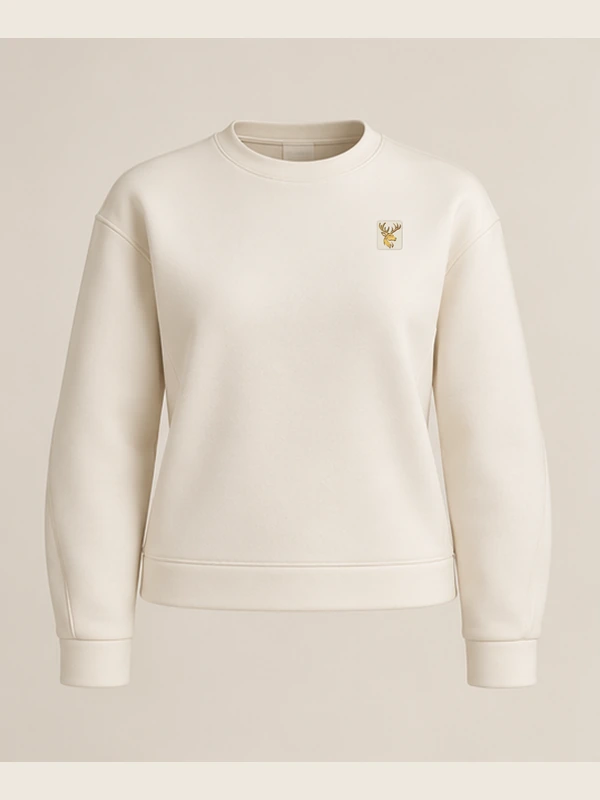 Gold Edition Women's Muse Architectural Crewneck — Cream, Front view