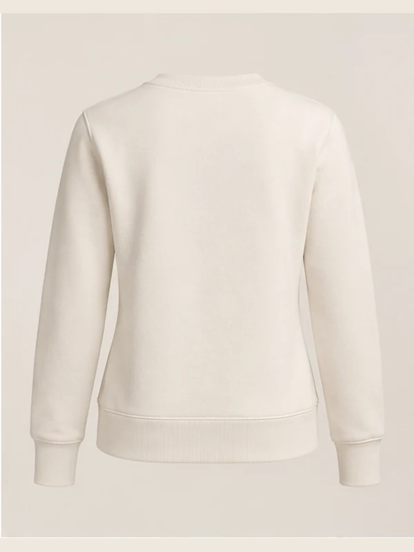 Women's Meridian Crewneck — Cream, Back view