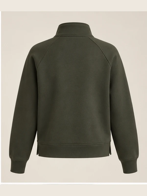Women's Ridge Half-Zip — Dark Olive, Back view
