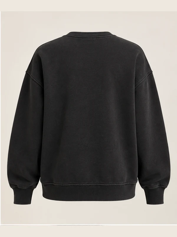 Women's Volume Oversized Sweatshirt — Washed Black, Back view