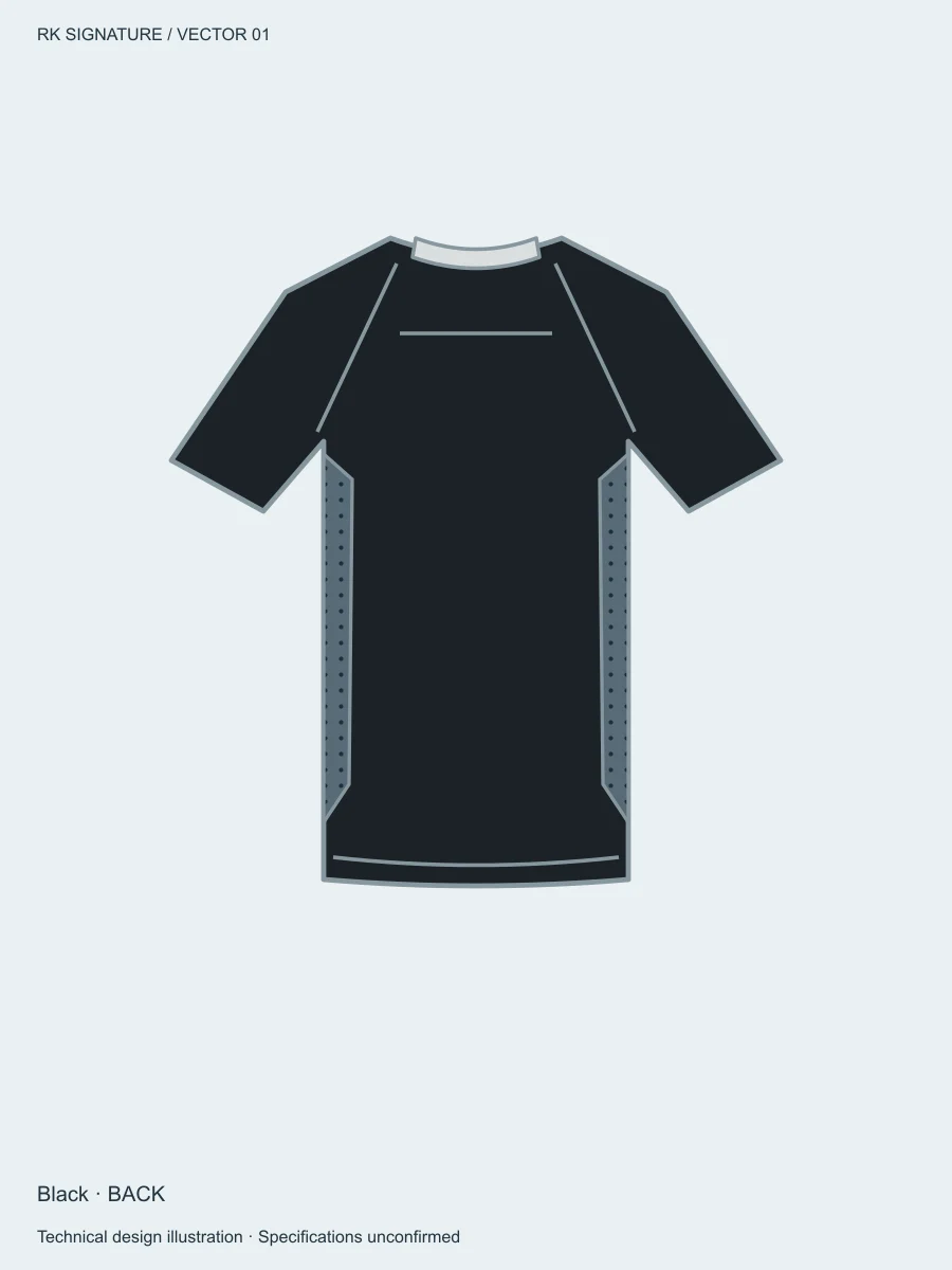 Men’s Aero Mesh Training Tee — Black, Back view