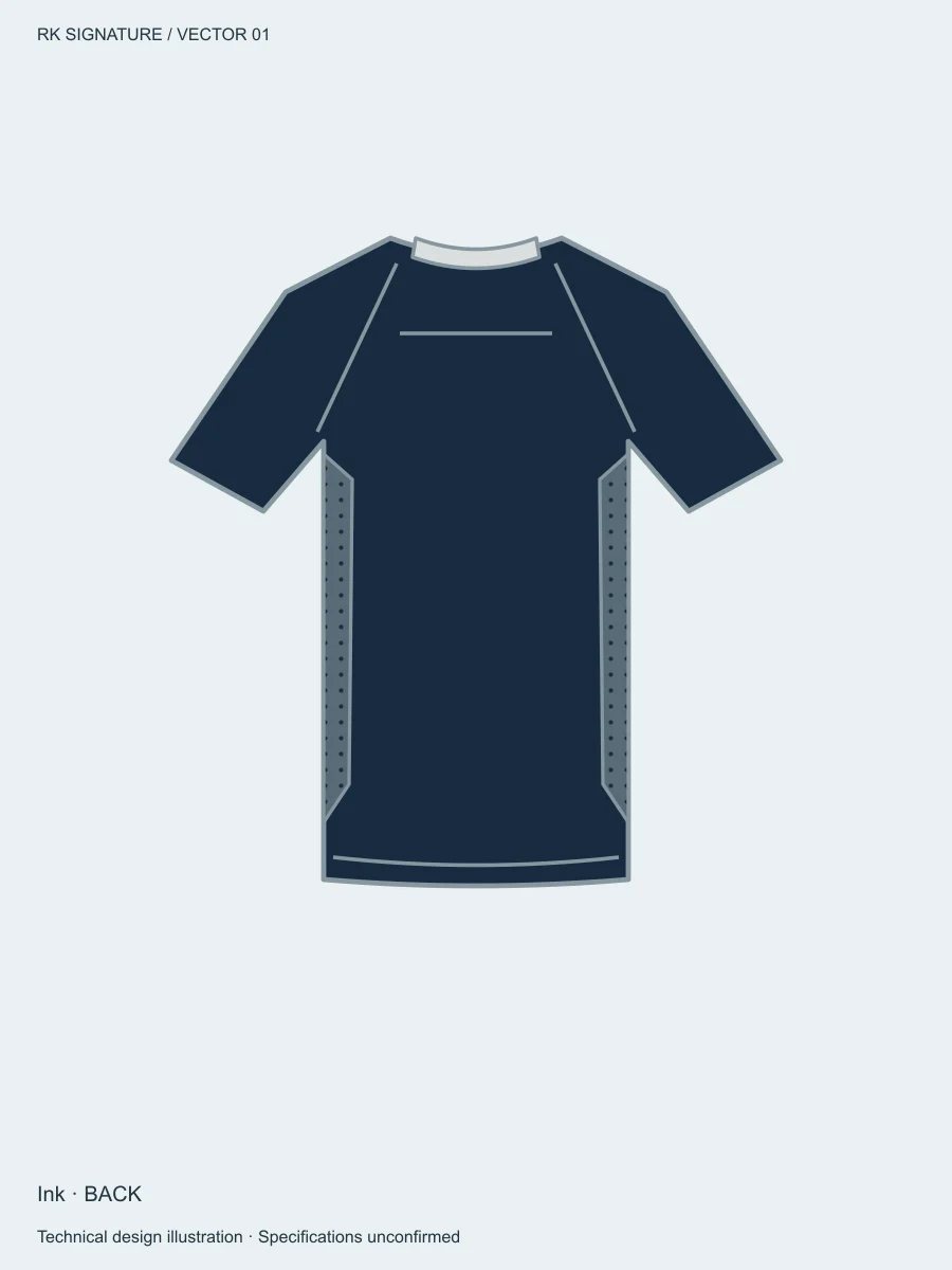 Men’s Aero Mesh Training Tee — Ink, Back view