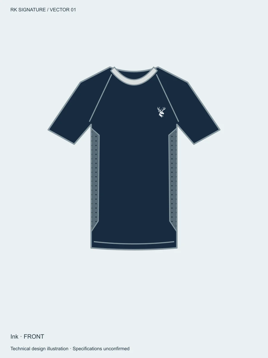 Men’s Aero Mesh Training Tee — Ink in Ink, front view