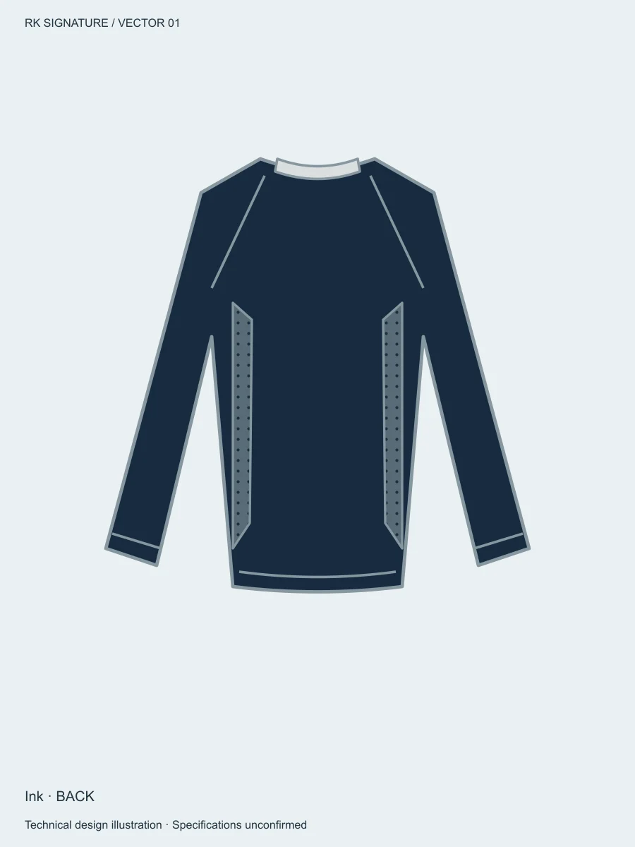 Men’s Axial Close-Fit Base Layer — Ink, Back view