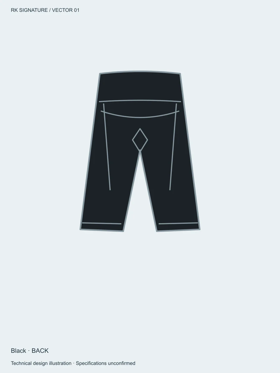 Men’s Axial Close-Fit Training Short — Black, Back view