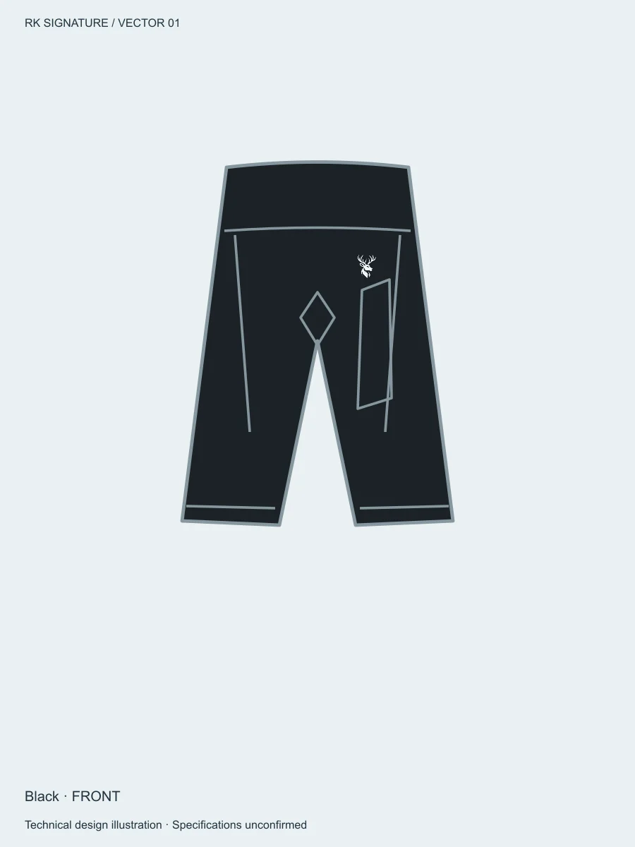 Men’s Axial Close-Fit Training Short — Black, Front view