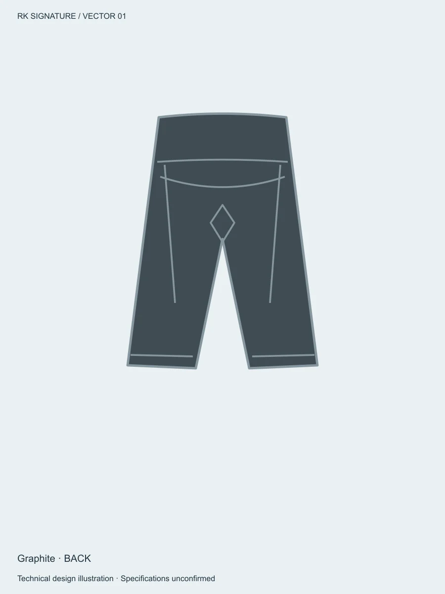 Men’s Axial Close-Fit Training Short — Graphite, Back view