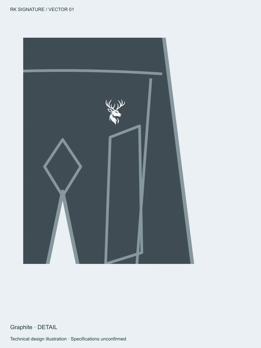 Men’s Axial Close-Fit Training Short — Graphite, Detail view