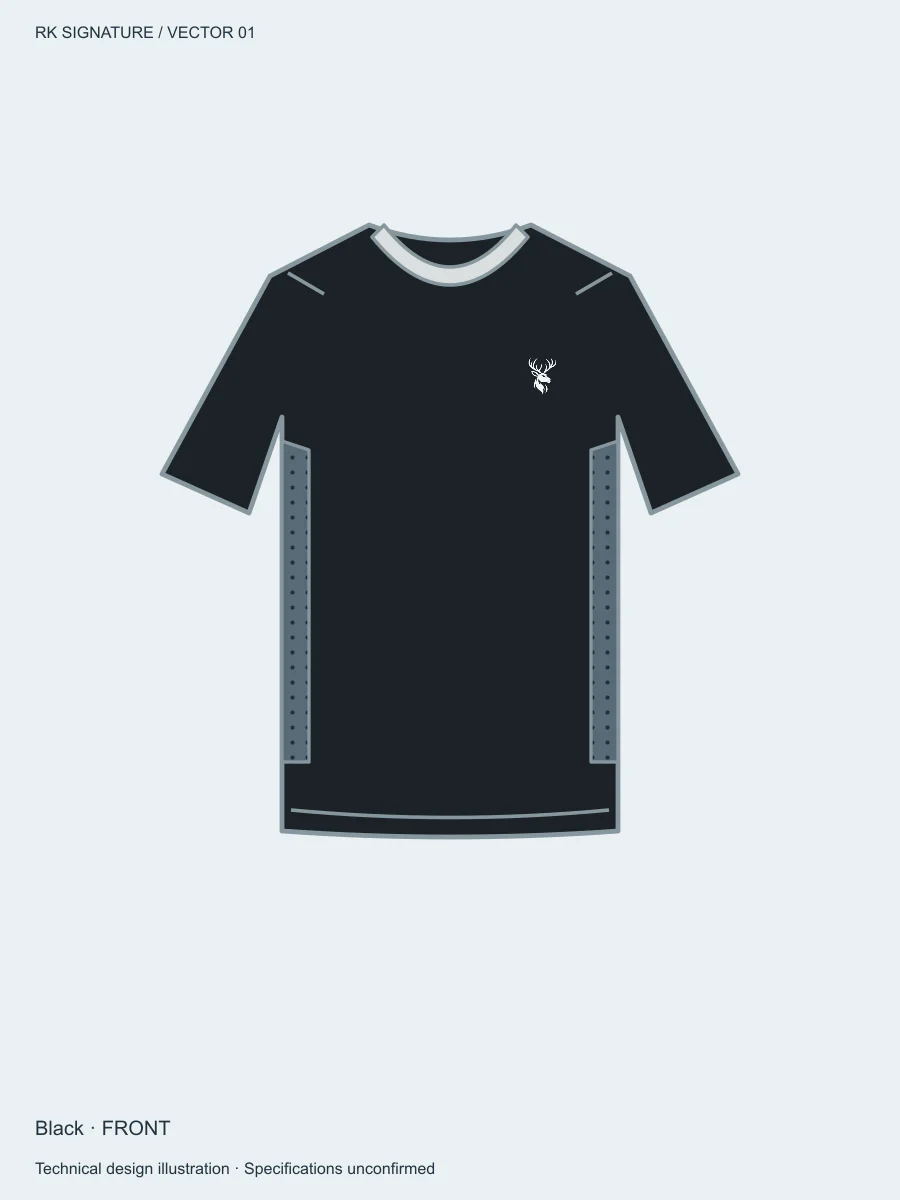 Men’s Forge Relaxed Training Tee — Black in Black, front view