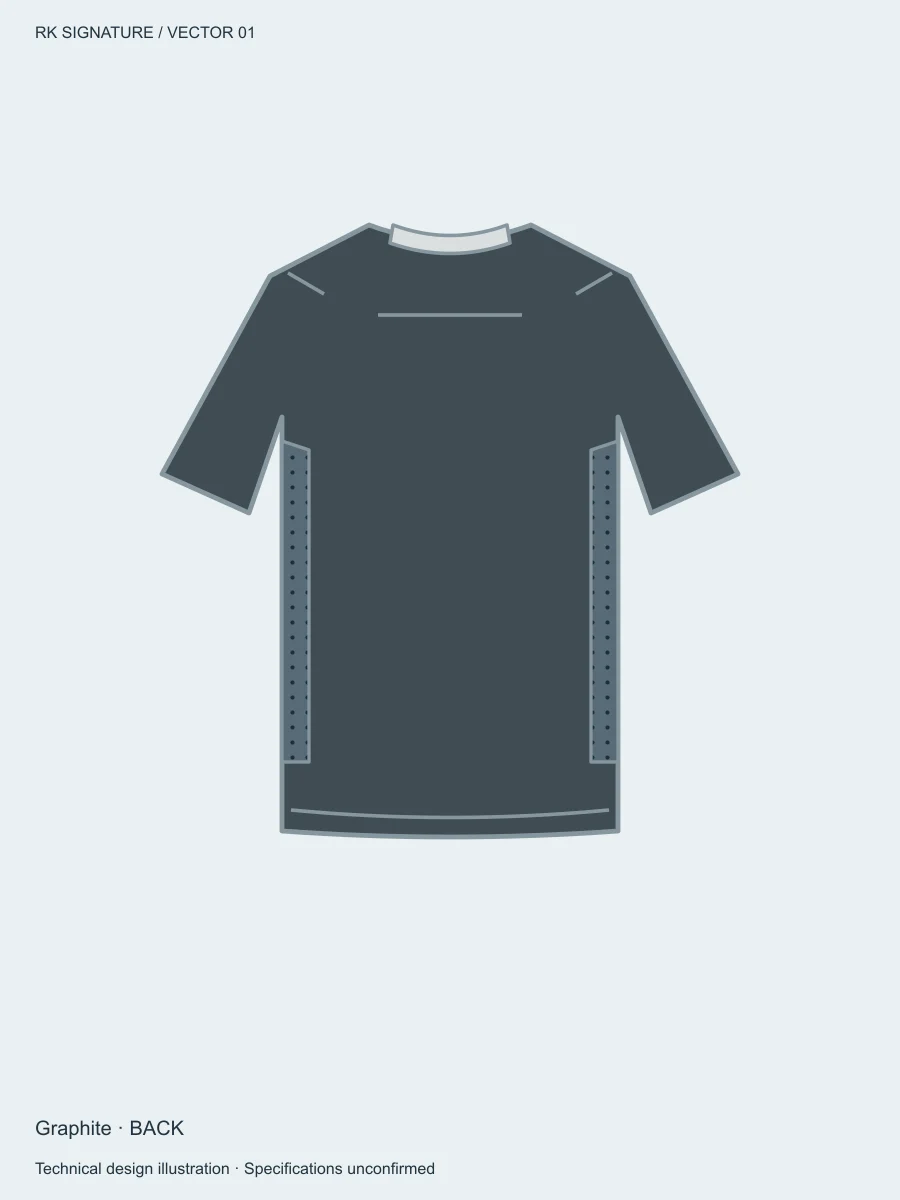 Men’s Forge Relaxed Training Tee — Graphite, Back view
