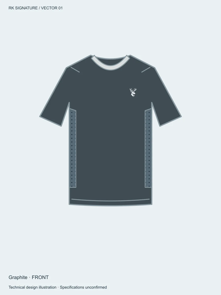 Men’s Forge Relaxed Training Tee — Graphite in Graphite, front view