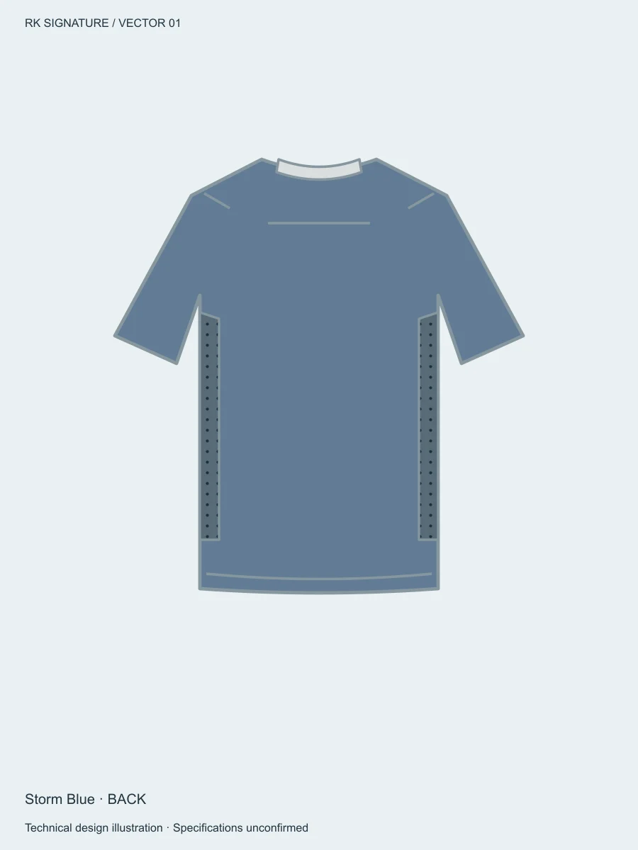 Men’s Forge Relaxed Training Tee — Storm Blue, Back view