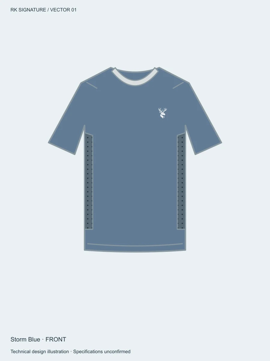 Men’s Forge Relaxed Training Tee — Storm Blue in Storm Blue, front view