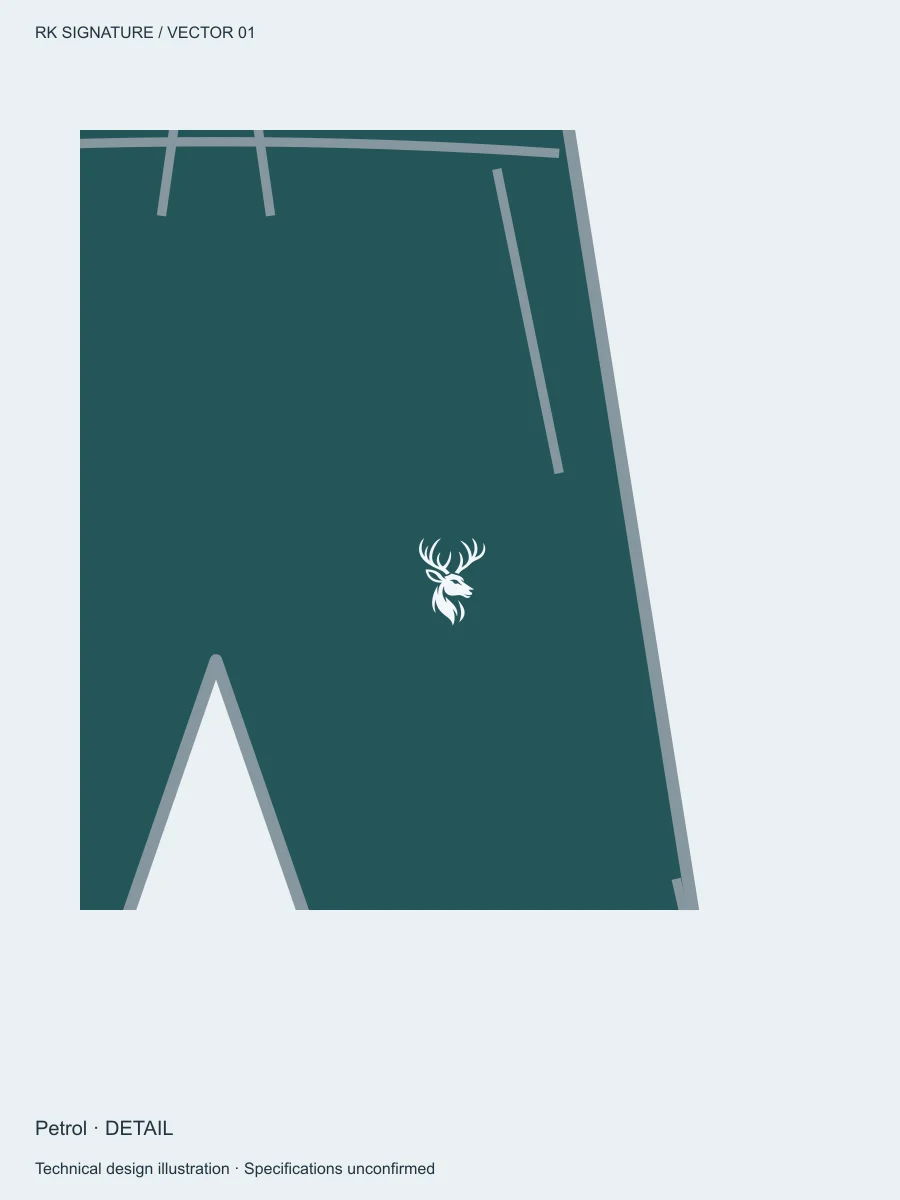Men’s Forge Unlined Lift Short — Petrol, Detail view