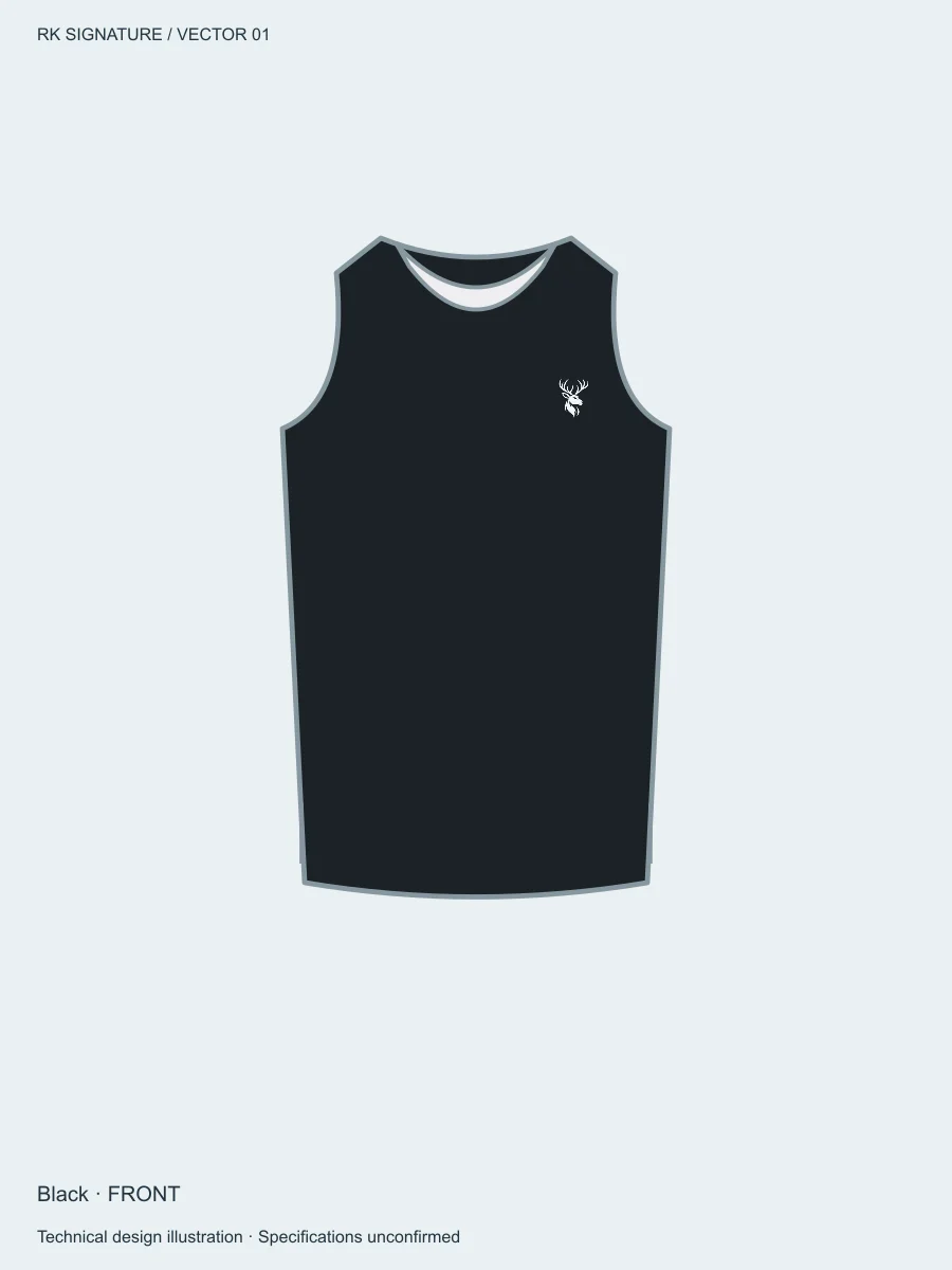 Men’s Pivot Training Tank — Black in Black, front view
