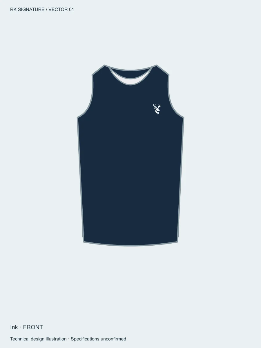 Men’s Pivot Training Tank — Ink in Ink, front view