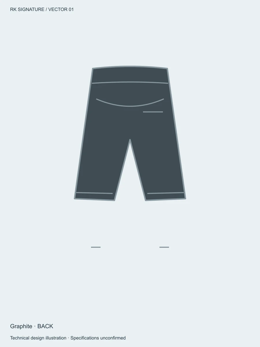 Men’s Range Hybrid Training Short — Graphite, Back view