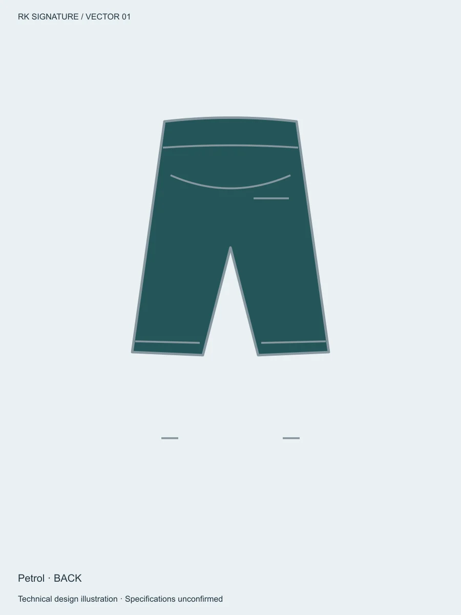 Men’s Range Hybrid Training Short — Petrol, Back view