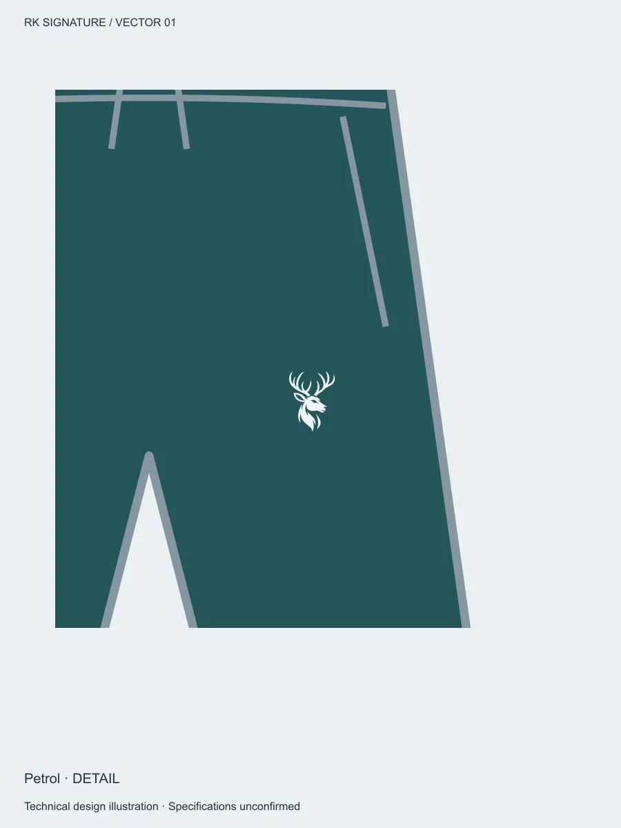 Men’s Range Hybrid Training Short — Petrol, Detail view