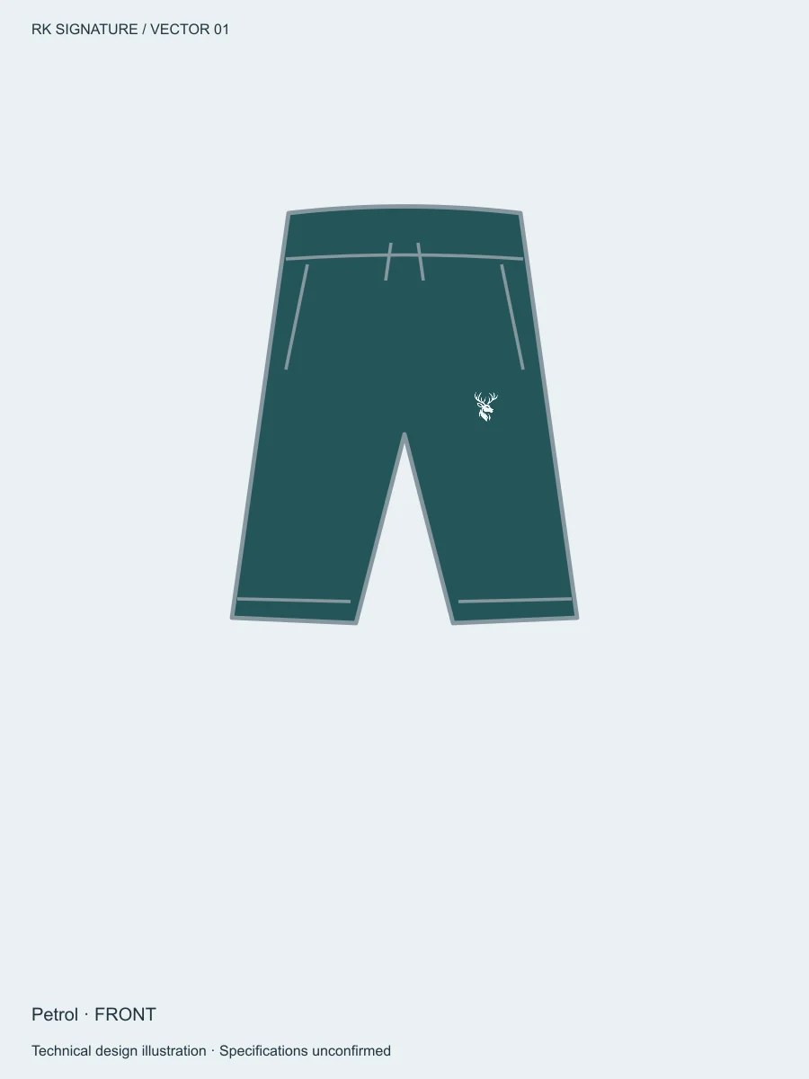 Men’s Range Hybrid Training Short — Petrol, Front view