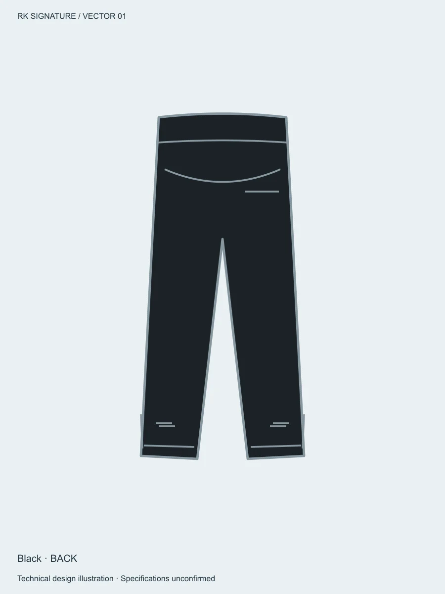Men’s Transit Warm-Up Track Pant — Black, Back view