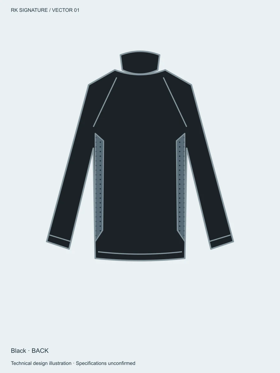 Men’s Traverse Training Quarter-Zip — Black, Back view