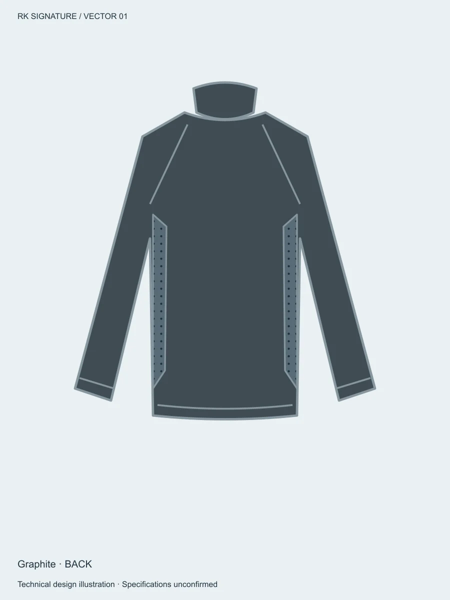 Men’s Traverse Training Quarter-Zip — Graphite, Back view