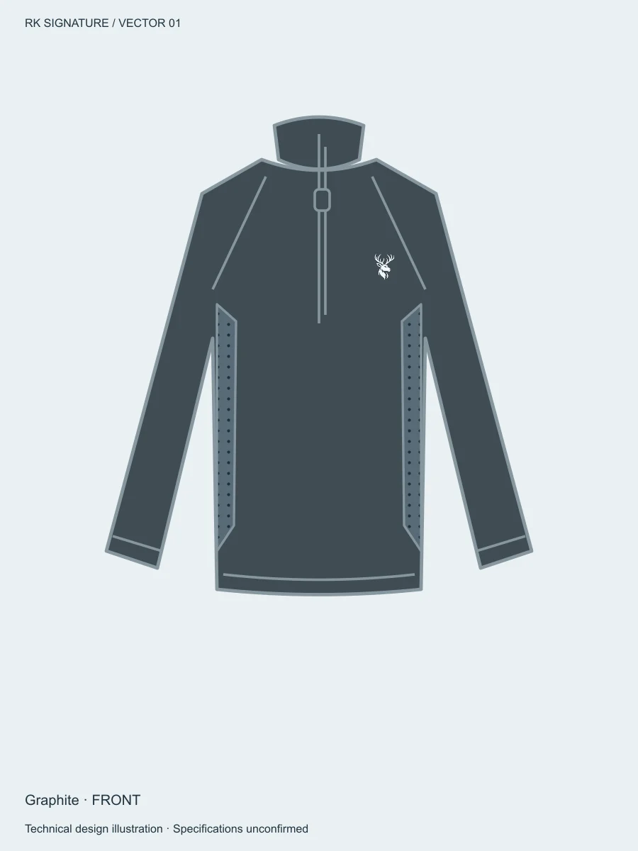 Men’s Traverse Training Quarter-Zip — Graphite in Graphite, front view