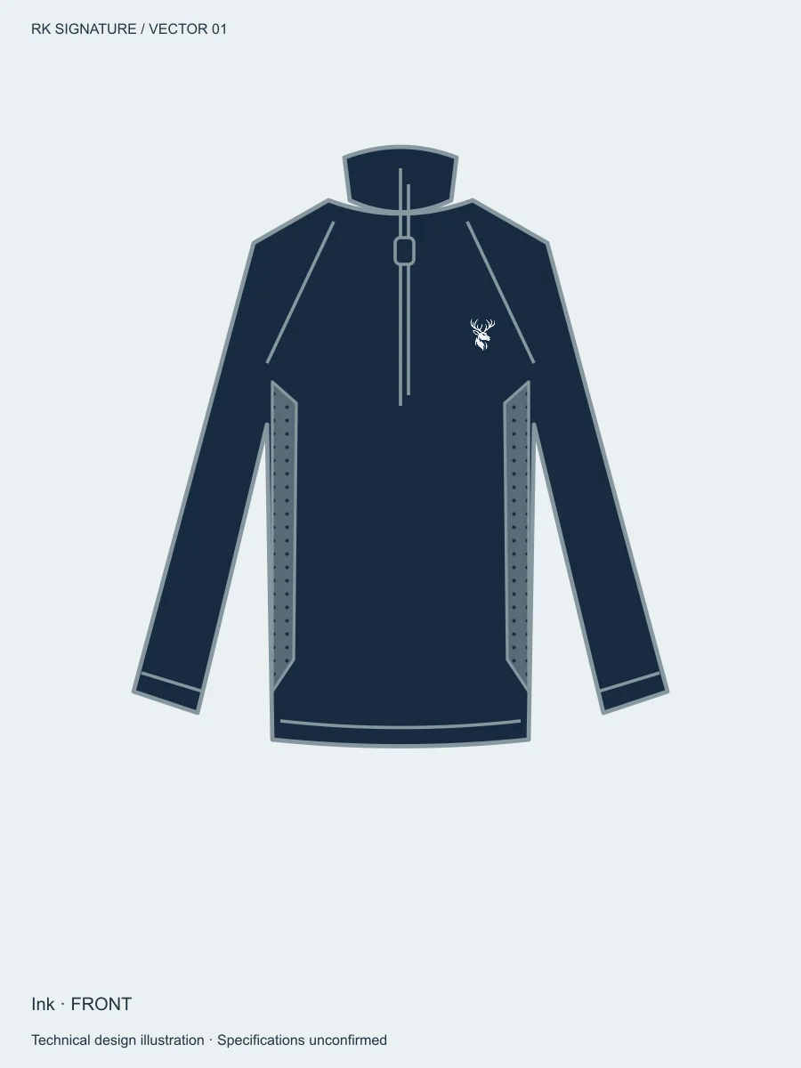 Men’s Traverse Training Quarter-Zip — Ink in Ink, front view