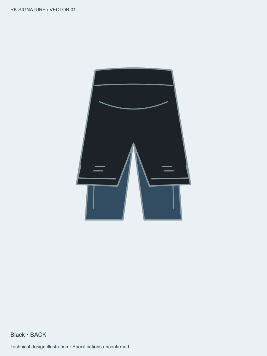 Men’s Velocity 2-in-1 Run Short — Black, Back view