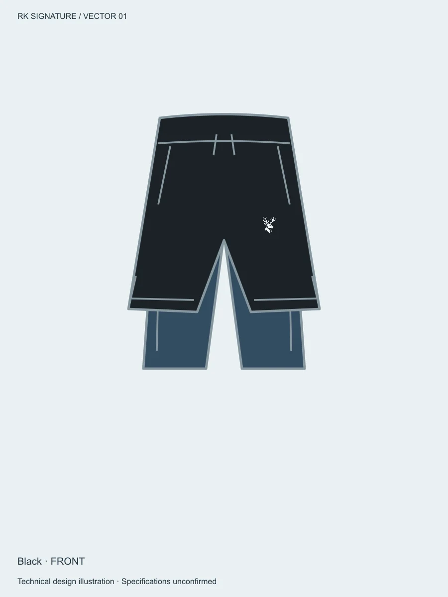Men’s Velocity 2-in-1 Run Short — Black in Black, front view