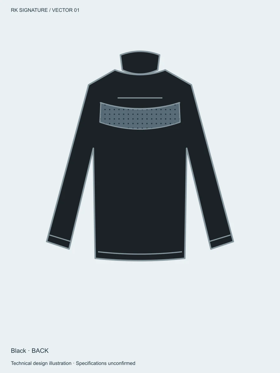 Men’s Velocity Run Shell — Black, Back view