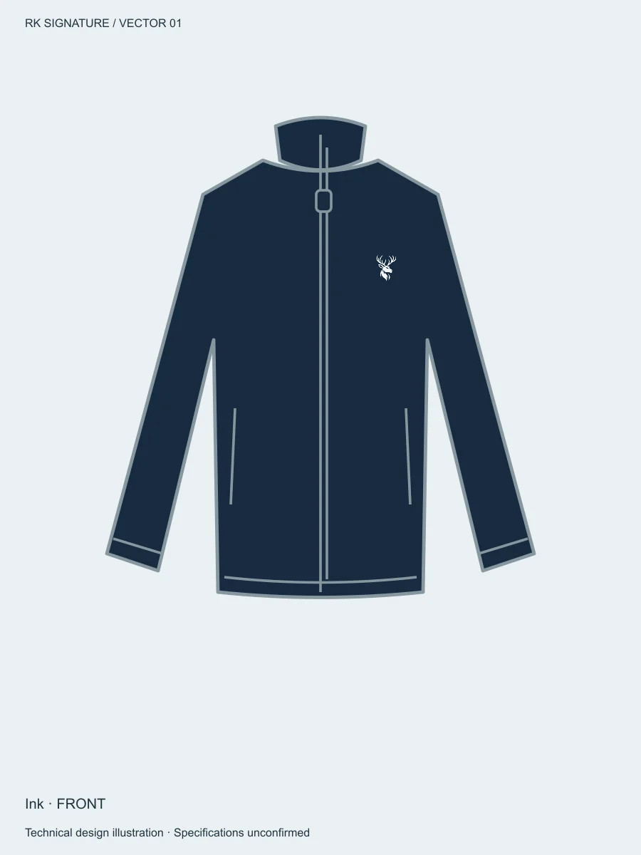 Men’s Velocity Run Shell — Ink in Ink, front view