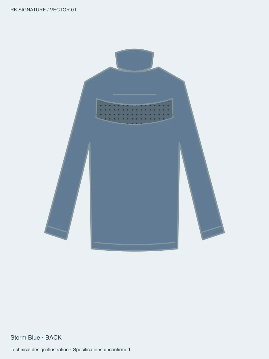 Men’s Velocity Run Shell — Storm Blue, Back view