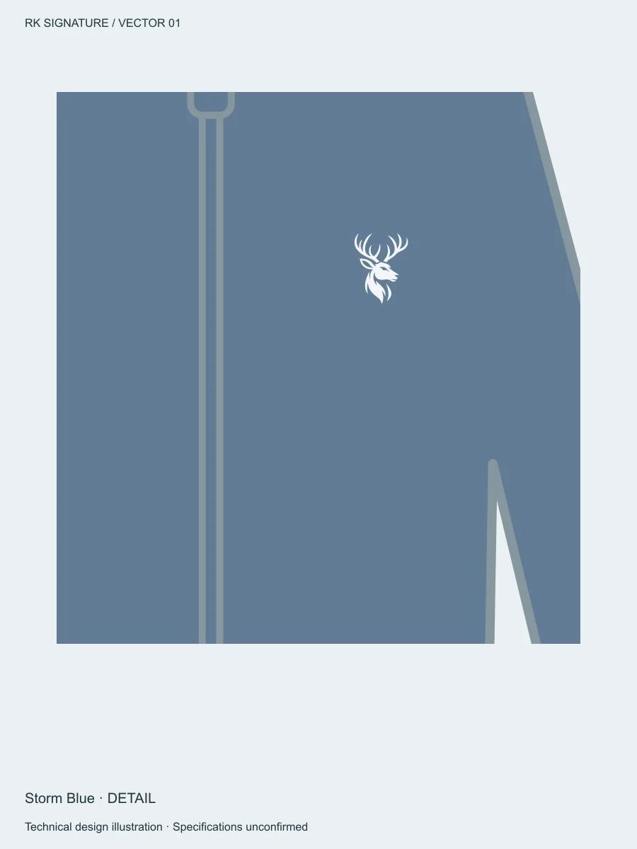 Men’s Velocity Run Shell — Storm Blue, Detail view