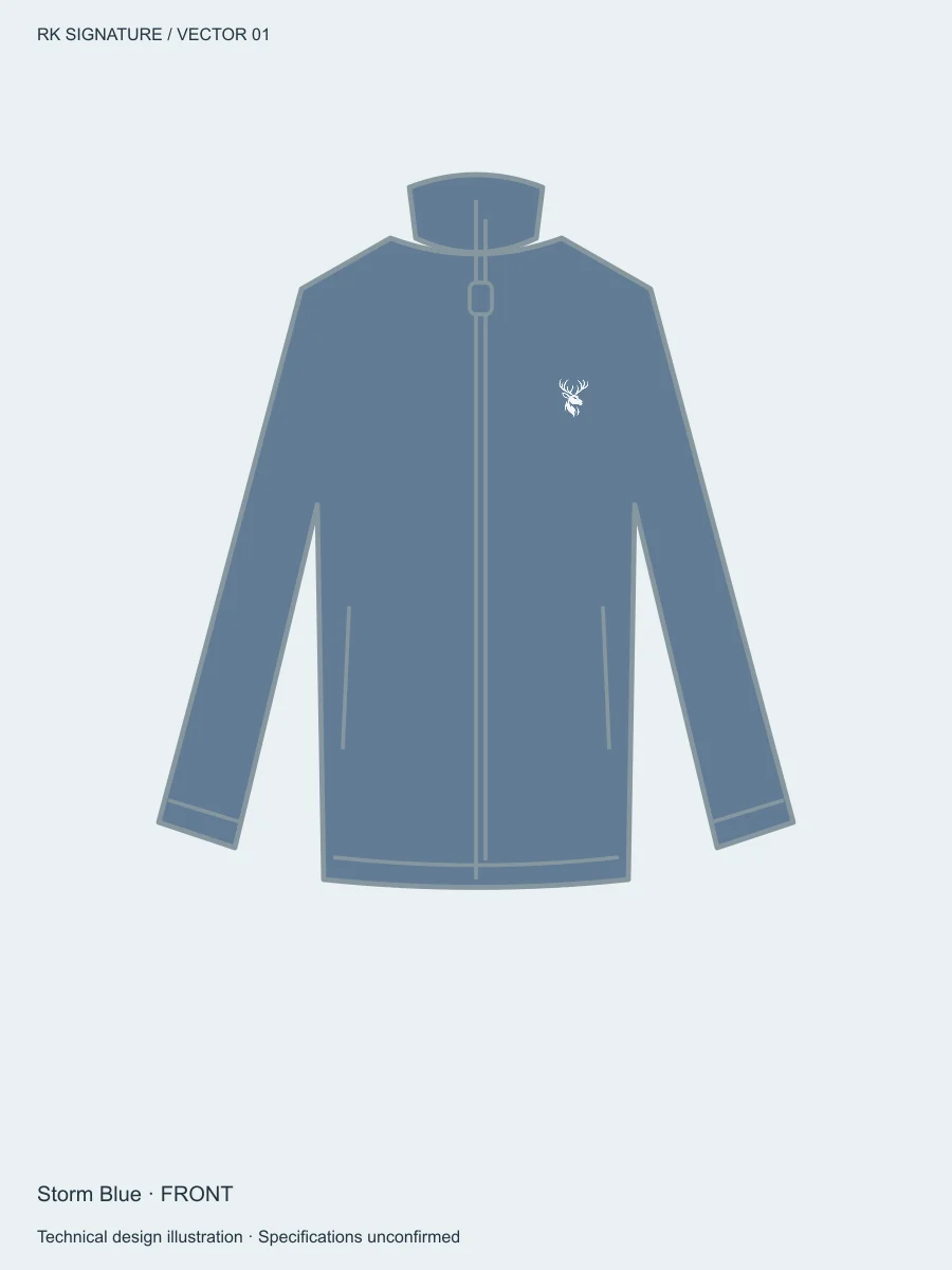Men’s Velocity Run Shell — Storm Blue in Storm Blue, front view