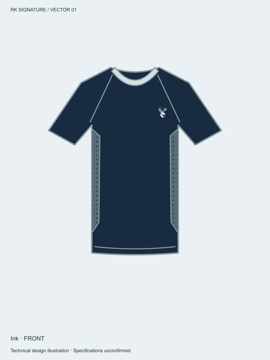 Women’s Aero Full-Length Training Tee — Ink in Ink, front view