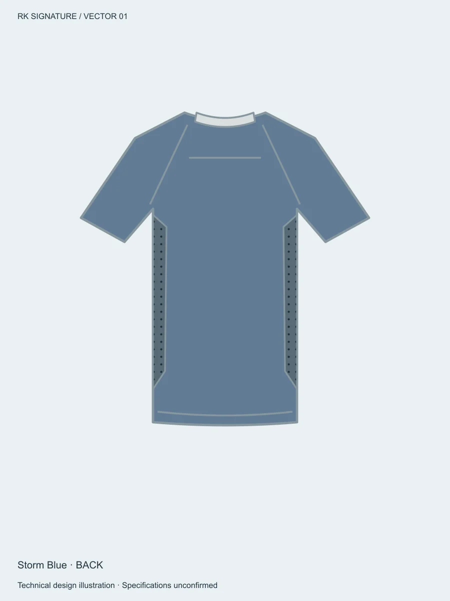 Women’s Aero Full-Length Training Tee — Storm Blue, Back view