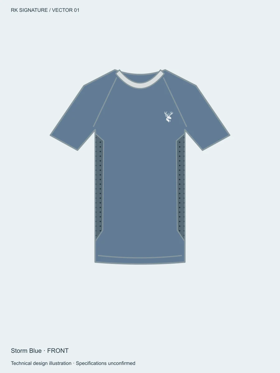 Women’s Aero Full-Length Training Tee — Storm Blue in Storm Blue, front view