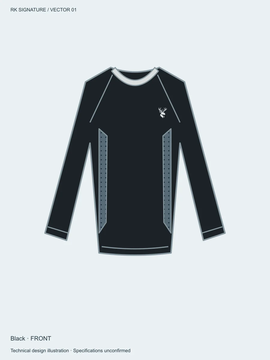 Women’s Axial Full-Length Training Base — Black in Black, front view