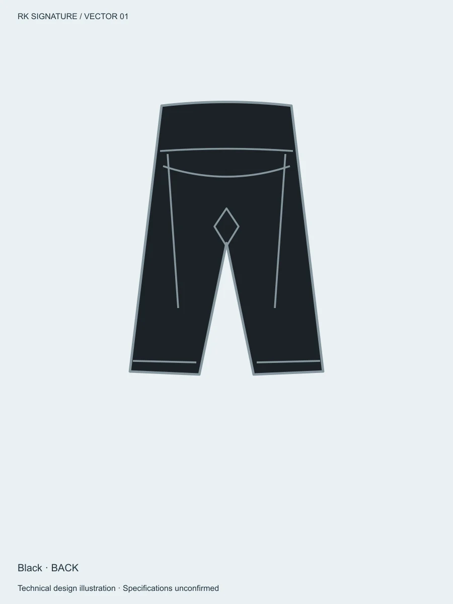 Women’s Contour 8-Inch Training Biker — Black, Back view