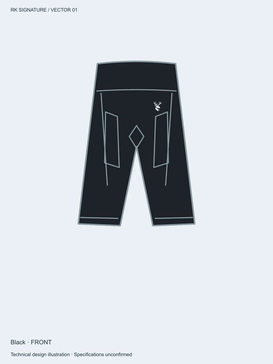 Women’s Contour 8-Inch Training Biker — Black in Black, front view