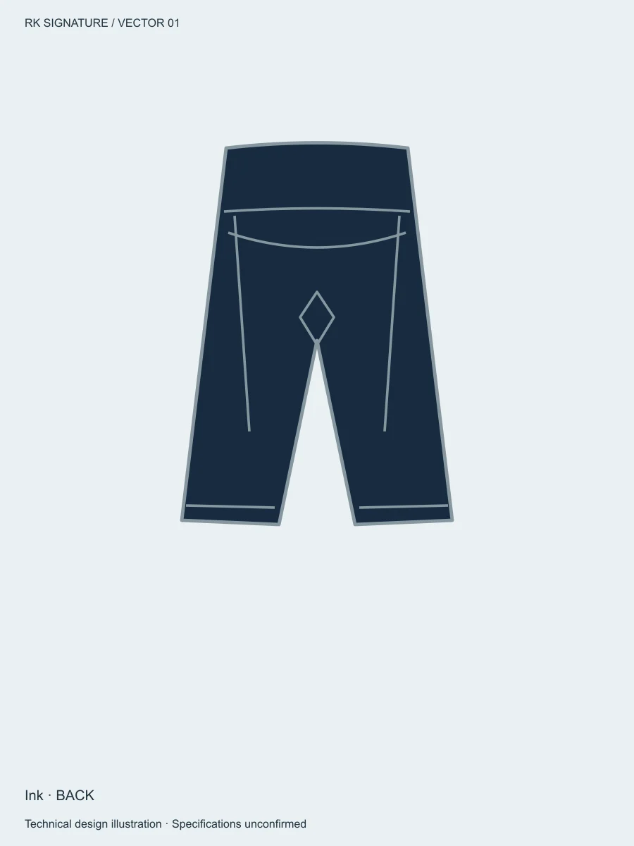 Women’s Contour 8-Inch Training Biker — Ink, Back view