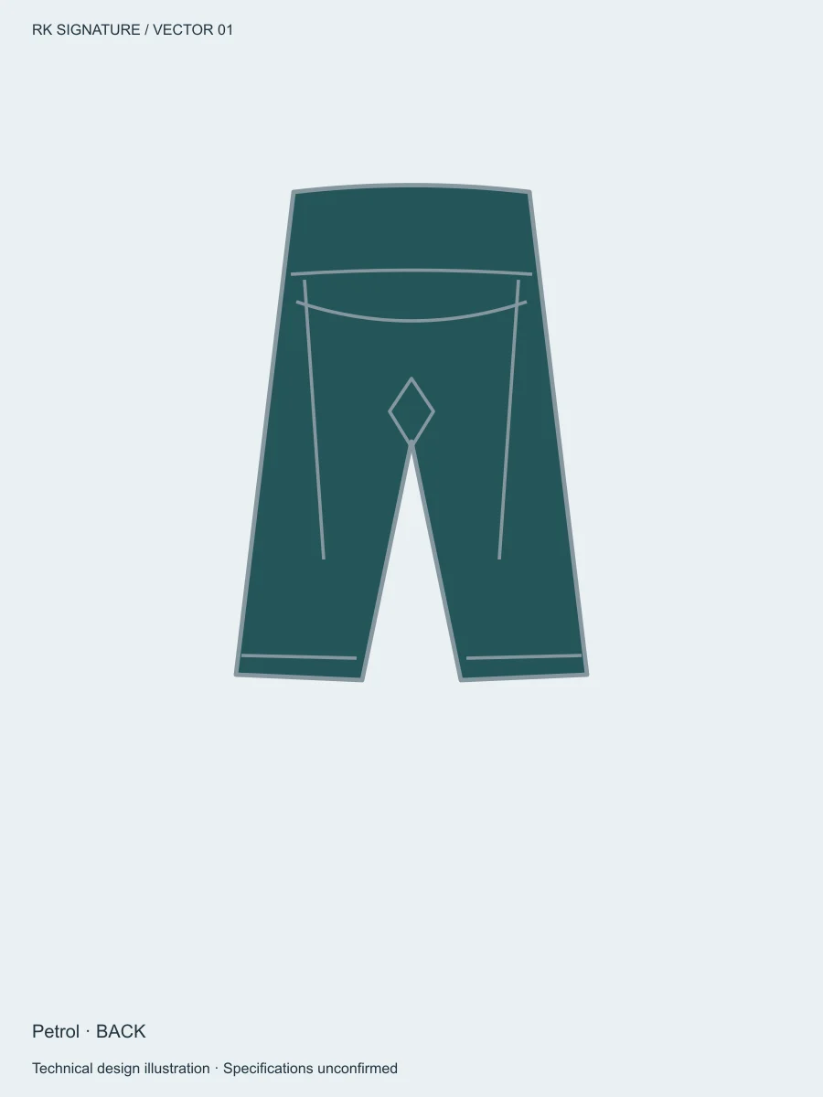 Women’s Contour 8-Inch Training Biker — Petrol, Back view
