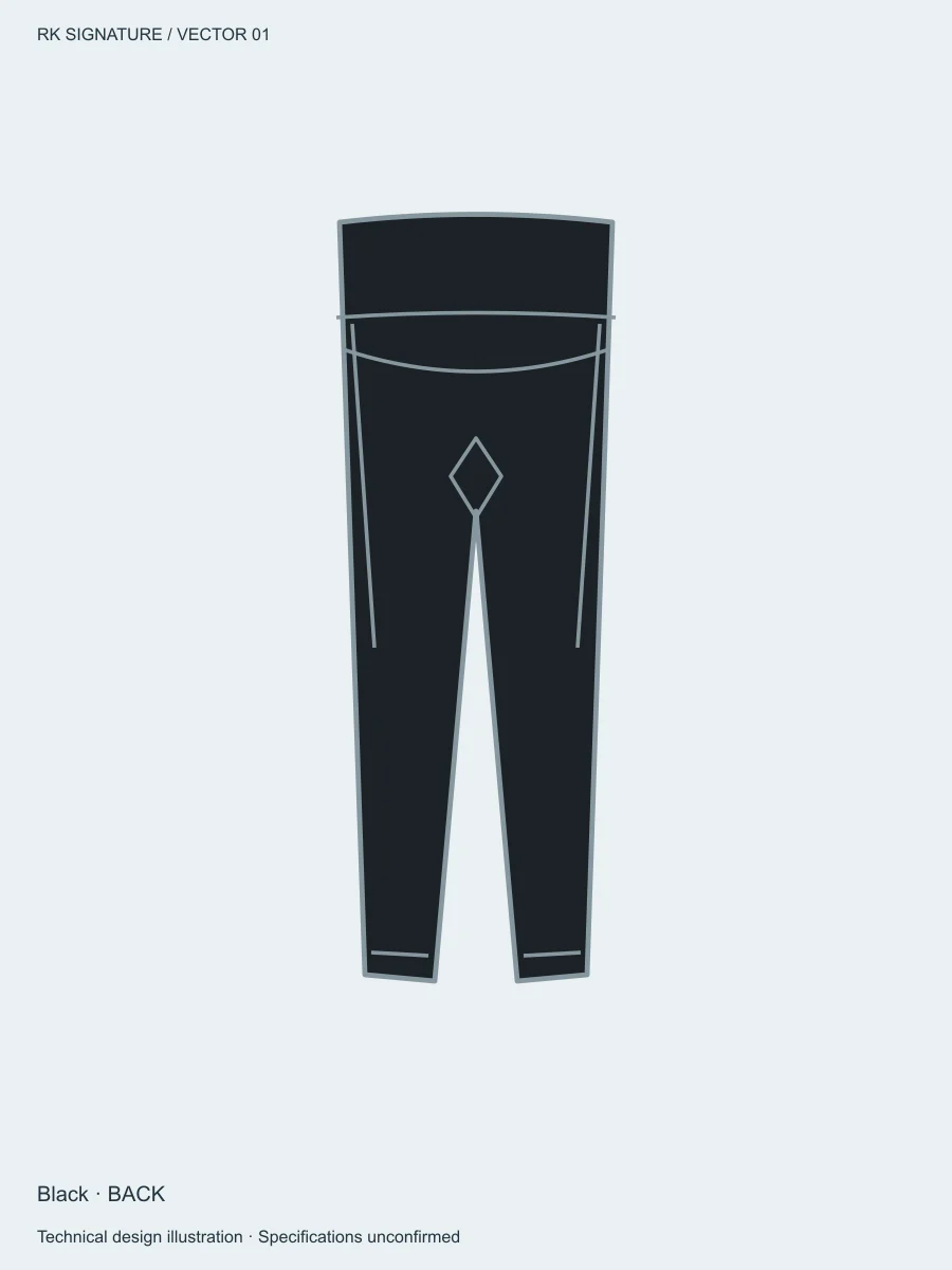 Women’s Contour Pocket Training Legging — Black, Back view