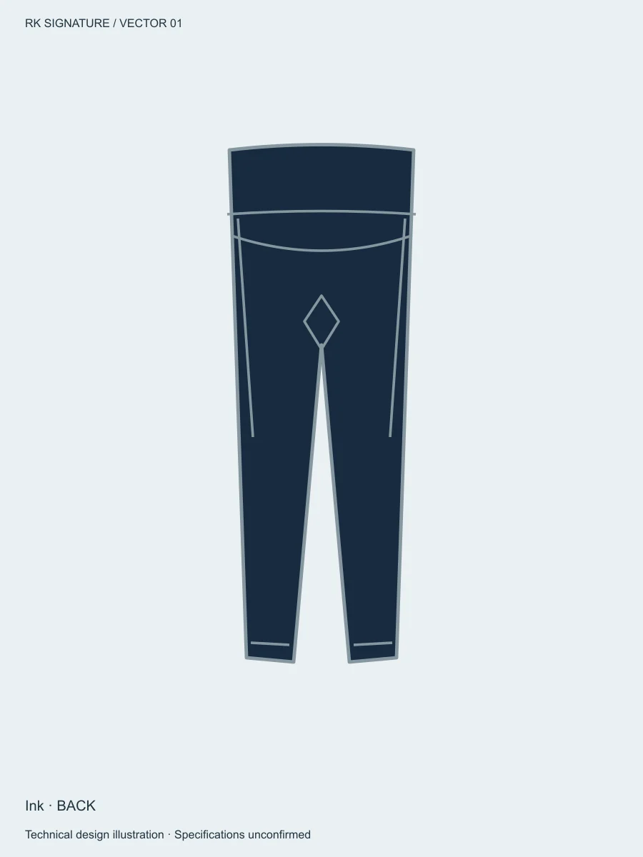 Women’s Contour Pocket Training Legging — Ink, Back view