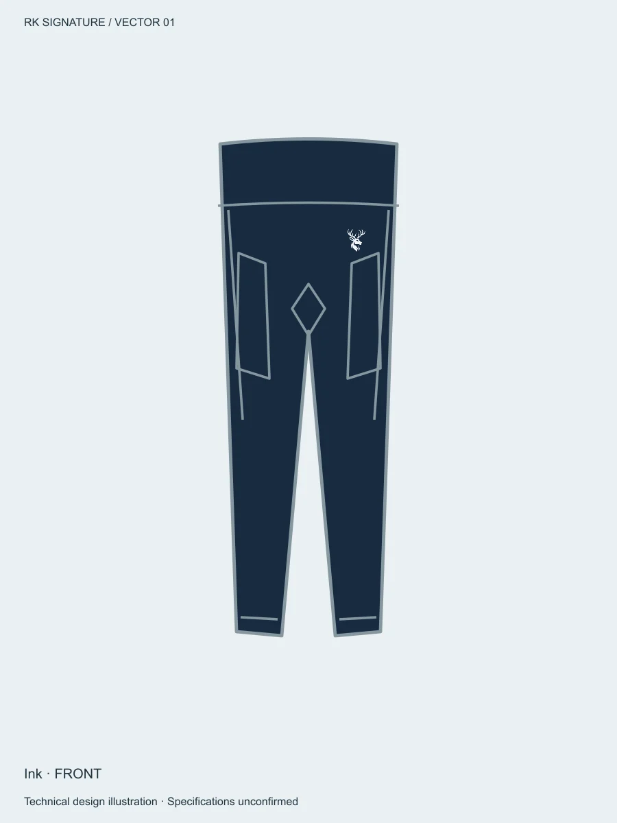 Women’s Contour Pocket Training Legging — Ink in Ink, front view