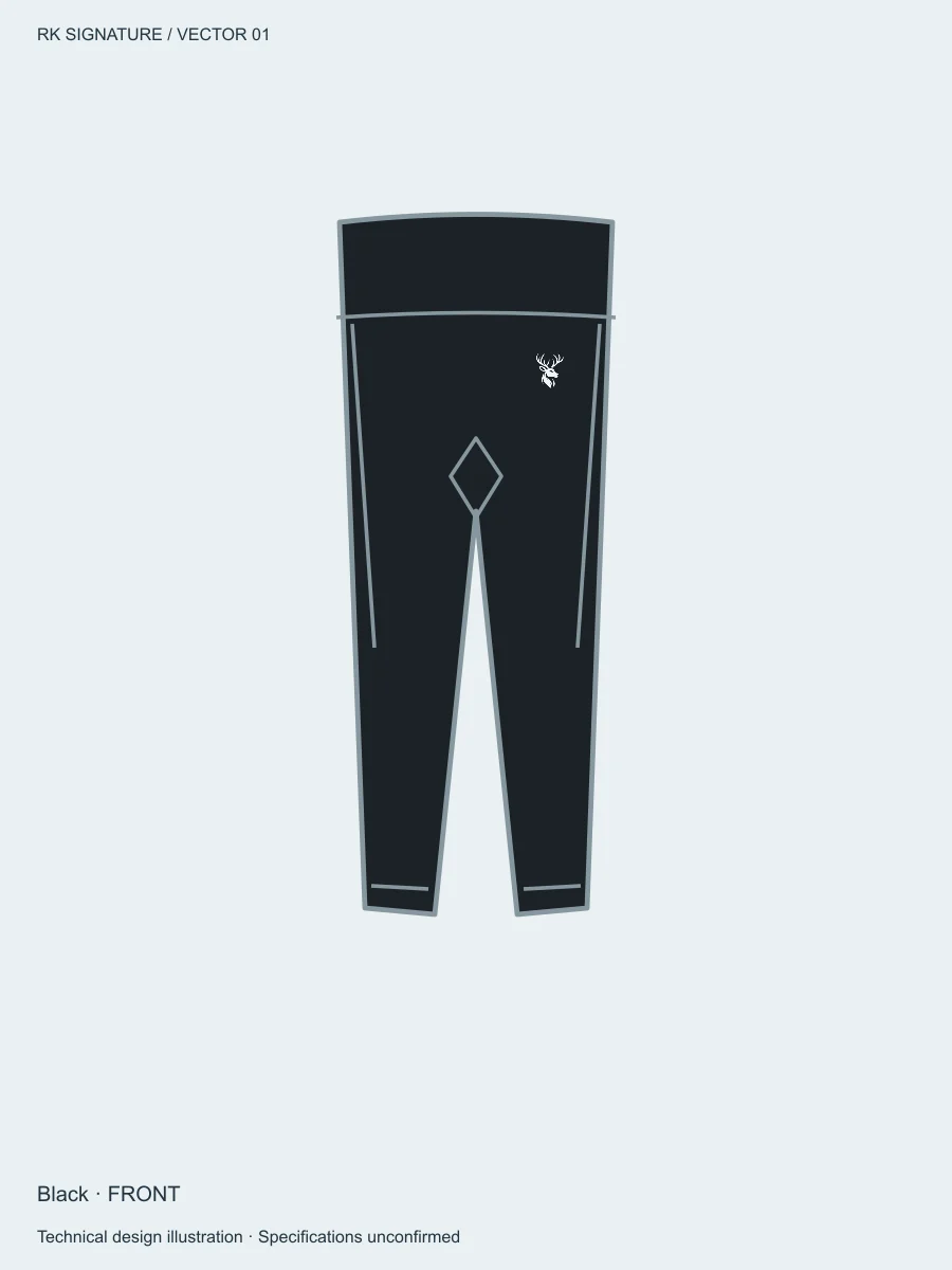 Women’s Flow 7/8 Studio Legging — Black, Front view