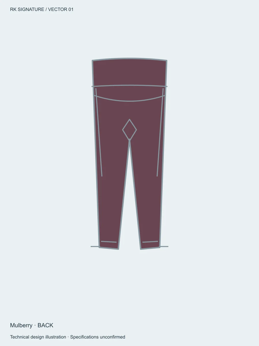 Women’s Flow 7/8 Studio Legging — Mulberry, Back view