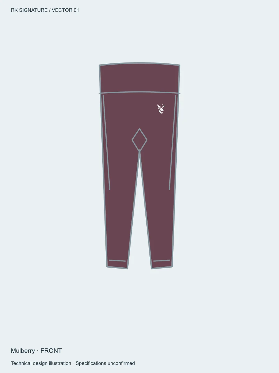 Women’s Flow 7/8 Studio Legging — Mulberry, Front view